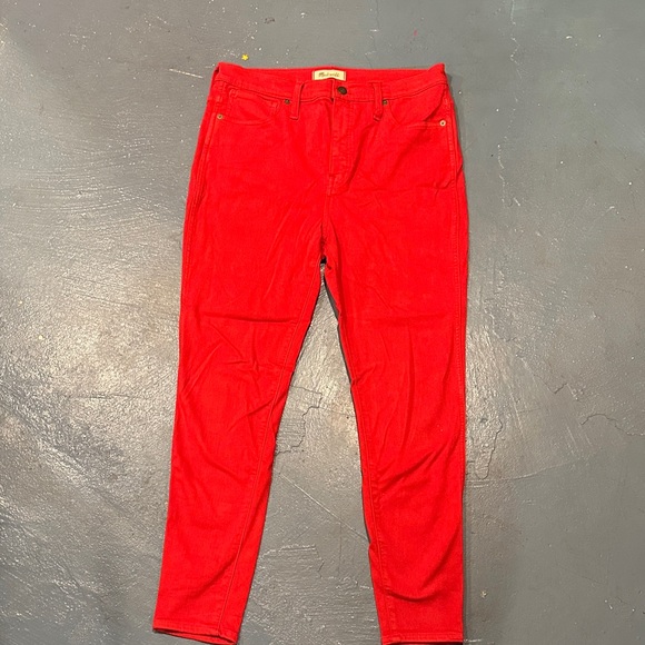 Madewell Red Skinny Women's Jeans - Picture 1 of 4